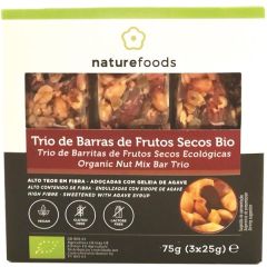 Trio De Barras De Frutos Secos Bio Sem Glúten