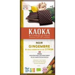 Chocolate Preto 58% Cacau Bio Fair Trade Com Gengibre E Limão