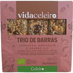 Trio Barras Bio Mix Sementes E Passas Sem Glúten