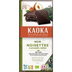Chocolate Preto 66% Cacau Bio Fair Trade Com Avelãs Caramelizadas