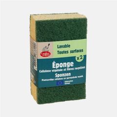 Esponjas Com Esfregao Verde - 2 Unidades