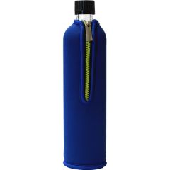 Garrafa De Vidro Capa Neoprene Azul
