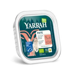 Gato Pate Frango Salmão Algas Bio 100G