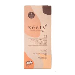 Zesty C1 Bombons 70% Cacau Coco Baunilha 80G