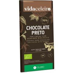 Chocolate Preto 70% Bio Com Gengibre