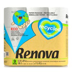 Renova Papel Hig. 100% Reciclado 3 Folhas 9 Rolos