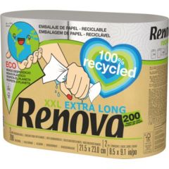 Renova Rolos Cozinha Xxl 100% Reciclado 2 Rolos