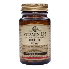 Vitamina D3 1000Ui 25Mcg 100 Comprimidos Mastigáveis
