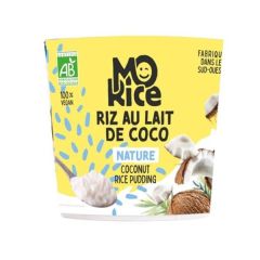 Sobremesa Vegetal Bio. Leite De Coco Com Arroz Bio.