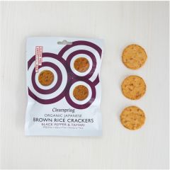 Bolachas Crackers Bio Arroz Integral C. Pimenta Preta + Tamari