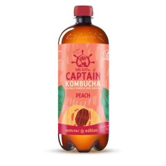 Captain Kombucha Bio Bebida Chá Pêssego 1L - Summer Edition