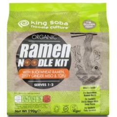 Kit Ramen Bio - Noodles Trigo Sarraceno + Sopa De Miso Com Gengibre