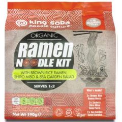Kit Ramen Bio - Noodles Arroz Integral + Sopa De Miso + Algas