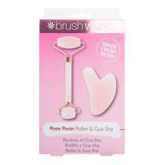 Rolo Massagem Facial E Gua Sha Resina Rosa
