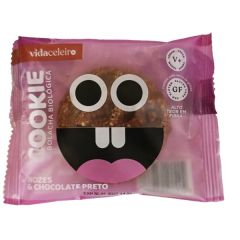 Cookie Bio Nozes Chocolate Preto