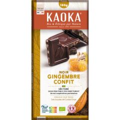 Chocolate Preto Bio Com Gengibre Cristalizado