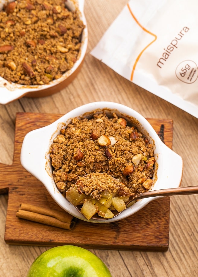 receita crumble de maçã