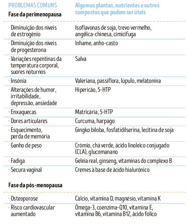 Menopausa - Problemas comuns, fases e plantas e nutrientes que podem ser úteis